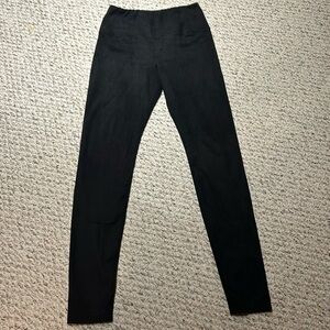 ARITZIA Wilfred Free Black Daria Suede leggings